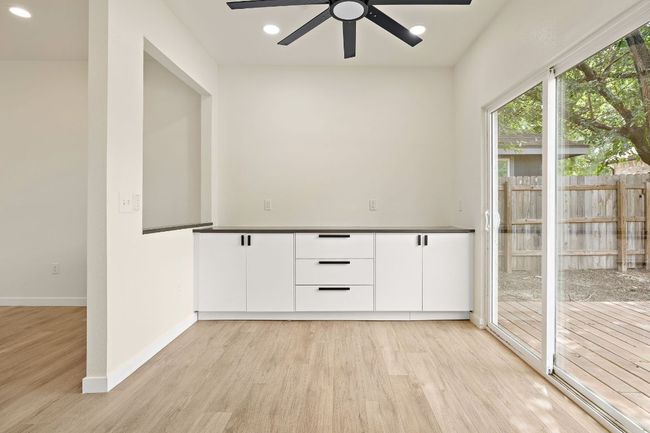 Unfurnished room featuring light wood-style floors, recessed lighting, and ceiling fan | Image 13