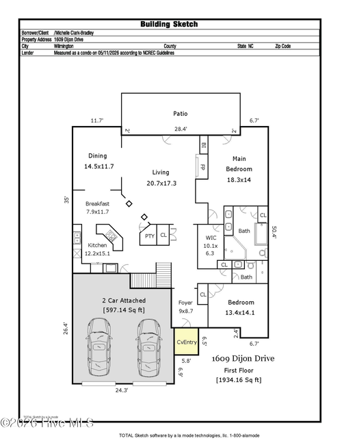 1609 Dijon Dr, Wilmington, NC, 28405-6222 | Card Image
