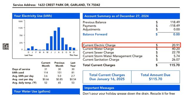 Utility Bill December 2024 | Image 26