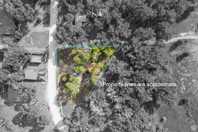 Aerial overview of property's location featuring property parcel outlined | Image 49