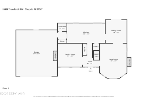 24407 Thunderbird Dr, Chugiak, AK, 99567-5127 | Card Image