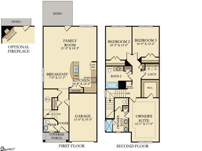 1305 Carmichael Place, Townhouse with 3 bedrooms, 2 bathrooms and 1 parking in Piedmont SC | Image 2