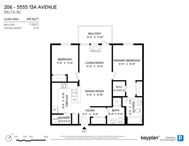 206 - 5555 13 A Avenue, Condo with 2 bedrooms, 2 bathrooms and 1 parking in Delta BC | Image 40