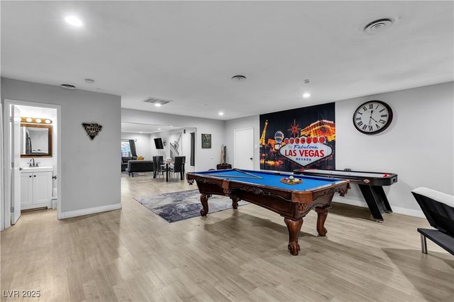 Rec room featuring visible vents, billiards, and recessed lighting | Image 20