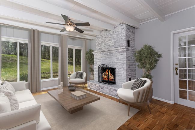 Sunroom with wood burning fireplace | Image 5
