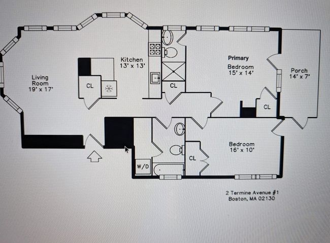 APT-1 - 2 Termine Ave, Condo with 2 bedrooms, 2 bathrooms and null parking in Boston MA | Image 15