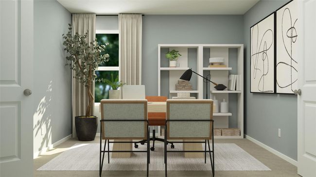 Dining space featuring an office area and baseboards | Image 27