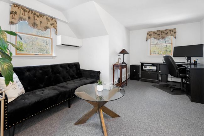 Office area with carpet and a wall mounted air conditioner | Image 15