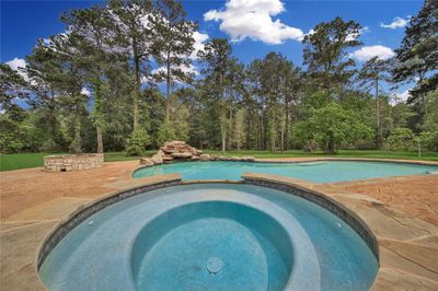 View of the hot tub and pool - note how private this property is. | Image 3