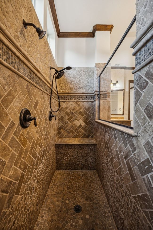Bathroom with tiled shower and crown molding | Image 9