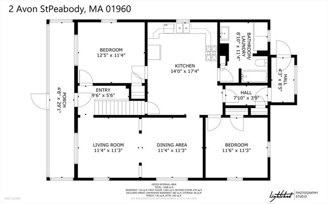 2 Avon St, House other with 3 bedrooms, 2 bathrooms and 4 parking in Peabody MA | Image 35