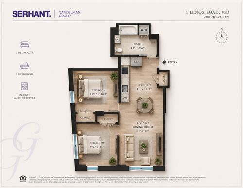 6d-1 Lenox Rd, Brooklyn, NY, 11226-8764 | Card Image