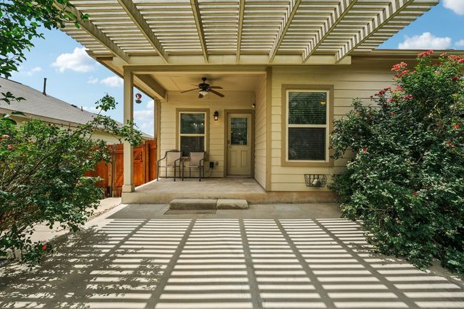 View of patio / terrace featuring ceiling fan and a pergola | Image 31