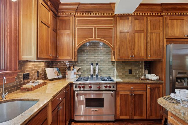 Cupboards are American Black Walnut with Maple inlay | Image 21