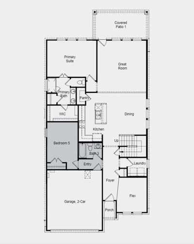 Structural options include: bay window at owner's suite, slide in tub at owner's bath, study in lieu of flex room, bedroom 5 and bath 3 in lieu of tandem garage. | Image 3