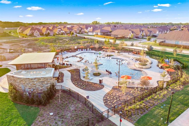 Aerial perspective of suburban area with a pool | Image 6
