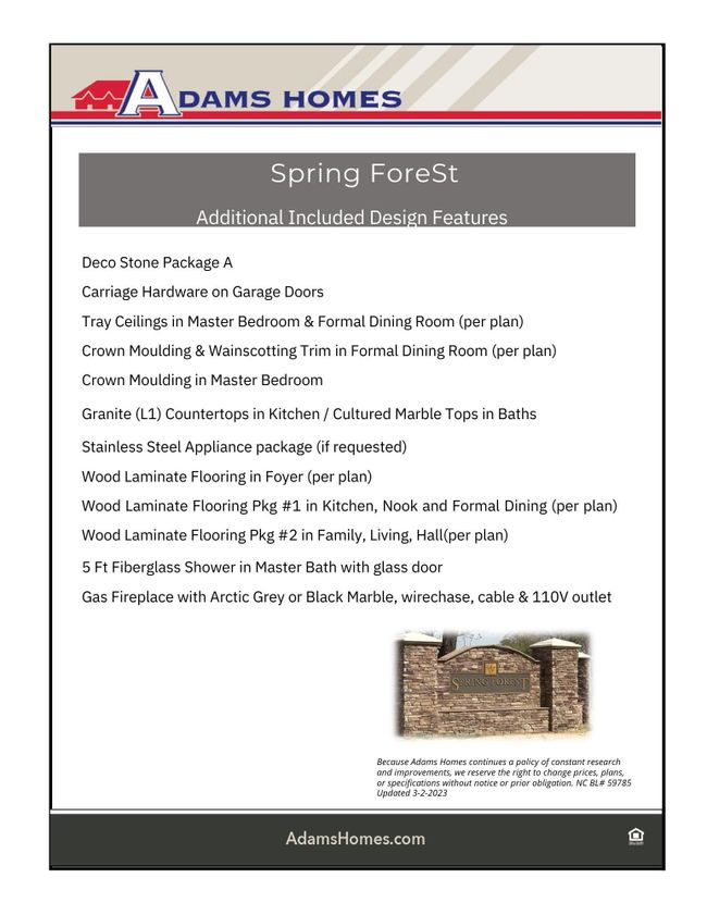 Spring Forest builder included features | Image 28