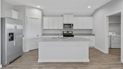 Kitchen - All Home and community information, including pricing, included features, terms, availability and amenities, are subject to change at any time without notice or obligation. All Drawings, pictures, photographs, video, square footages, floor plans, elevations, features, colors and sizes are approximate for illustration purposes only and will vary from the homes as built. | Image 2