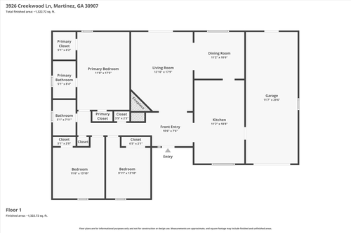3926 Creekwood Ln, Augusta, GA, 30907-2224 | Card Image