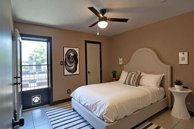 Primary Bedroom with a balcony. Virtually Staged | Image 11
