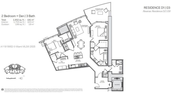 UNIT-909 - 851 Ne 1 St Ave, Condo with 3 bedrooms, 3 bathrooms and null parking in Miami FL | Image 24