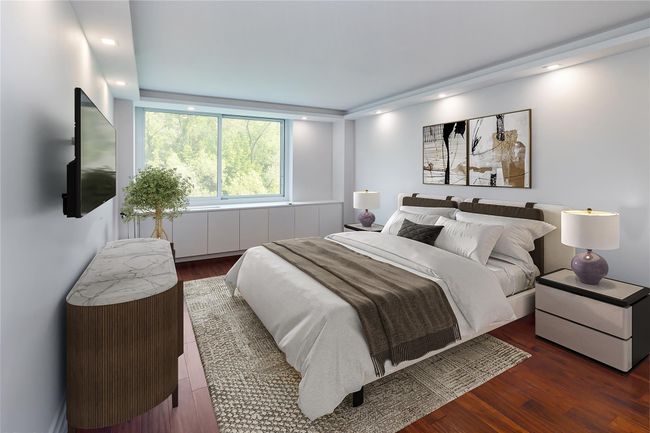 Bedroom featuring wood finished floors and recessed lighting | Image 24