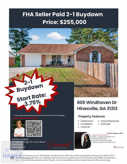 606 Windhaven Dr, Hinesville, GA, 31313-6424 | Card Image