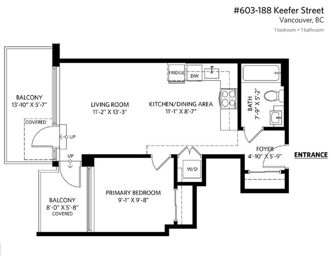 603 - 188 Keefer Street, Condo with 1 bedrooms, 1 bathrooms and 1 parking in Vancouver BC | Image 35