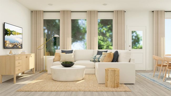 Living area featuring light wood-style flooring | Image 21