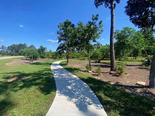 Scenic winding paths through a well-maintained park area with lush greenery and trees, perfect for leisurely walks and outdoor enjoyment. | Image 11