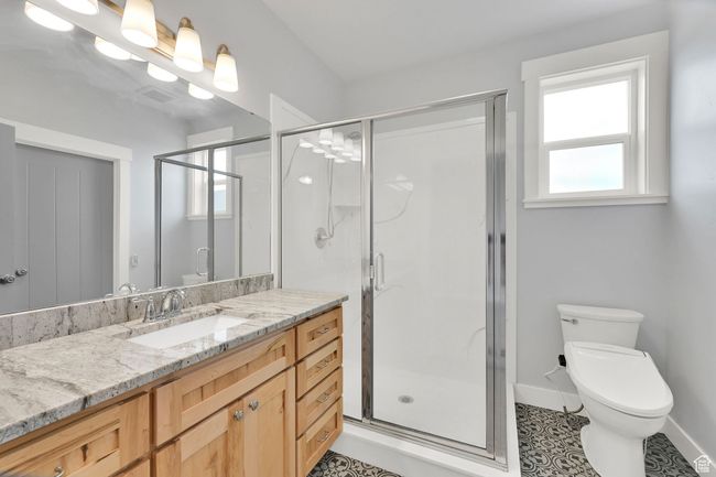 Full bath with vanity and a shower stall | Image 53