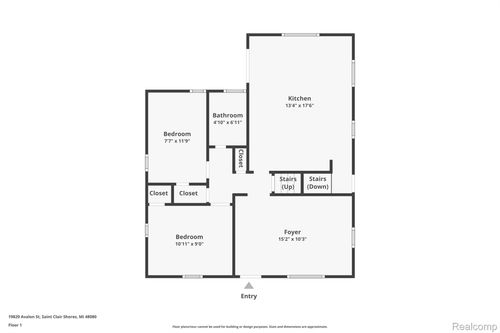 19820 Avalon St, Saint Clair Shores, MI, 48080-1707 | Card Image