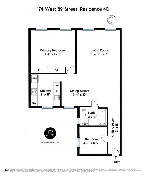 4d-174 W 89th St, New York, NY, 10024-1907 | Card Image