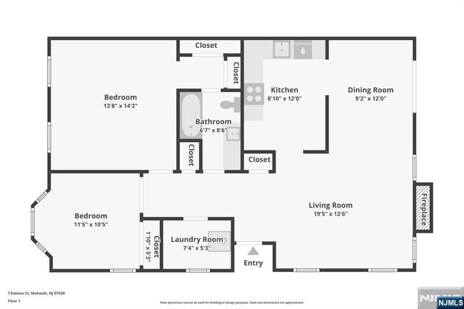 7 Eakens Ct, Condo with 2 bedrooms, 1 bathrooms and null parking in Mahwah NJ | Image 38