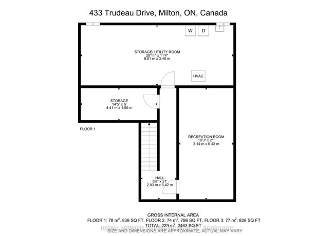433 Trudeau Dr, House other with 3 bedrooms, 3 bathrooms and 2 parking in Milton ON | Image 41