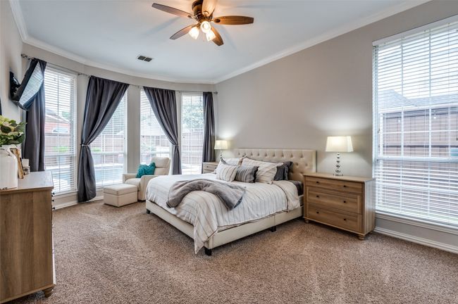Primary Bedroom overlooking the pool in the backyard! | Image 27