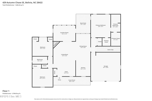 429 Autumn Chase Se, Bolivia, NC, 28422-8680 | Card Image