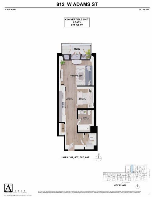 unit-507-812 W Adams St, Chicago, IL, 60607-5233 | Card Image