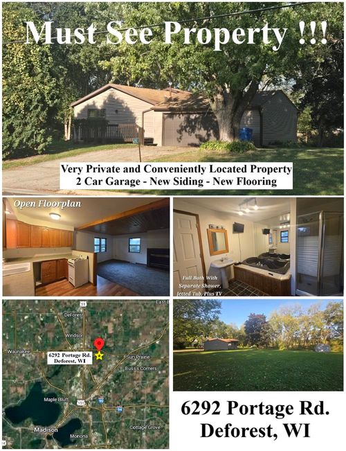6292 Portage Rd, Deforest, WI, 53532-2952 | Card Image