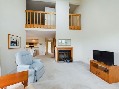 Cathedral ceiling and fireplace | Image 3