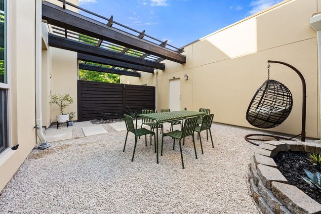View of patio / terrace with a pergola and outdoor dining space | Image 21