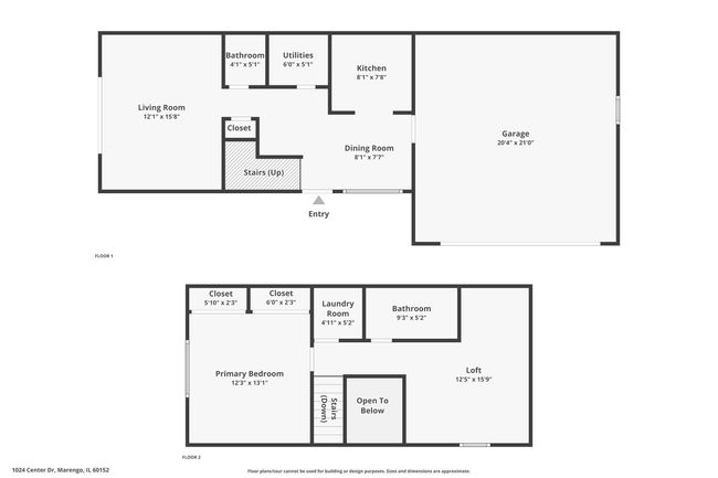 1024 Center Dr, Townhouse with 2 bedrooms, 2 bathrooms and 2 parking in MARENGO IL | Image 38