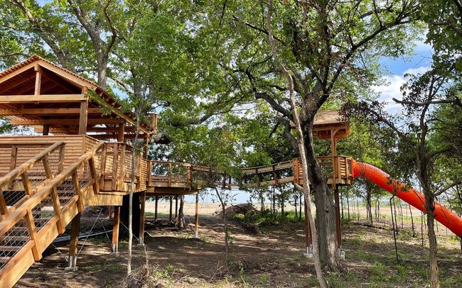 View of play area with stairway and a wooden deck | Image 32