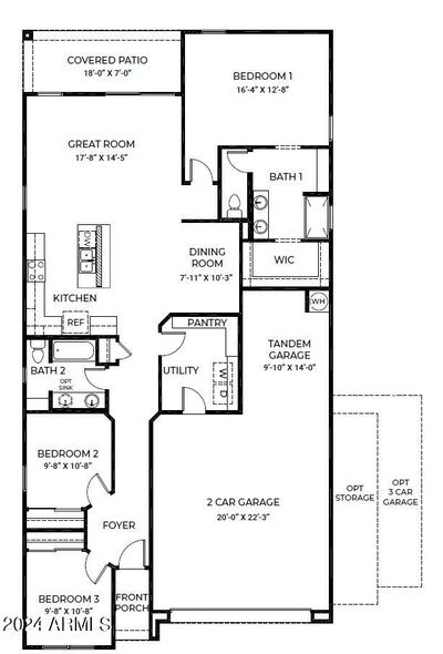 24066 W Flores Drive, House other with 3 bedrooms, 2 bathrooms and null parking in Buckeye AZ | Image 2