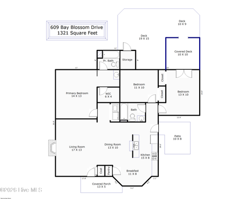 609 Bay Blossom Dr, Wilmington, NC, 28411-7769 | Card Image