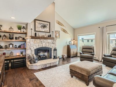 Fireplace and hardwood floors | Image 2