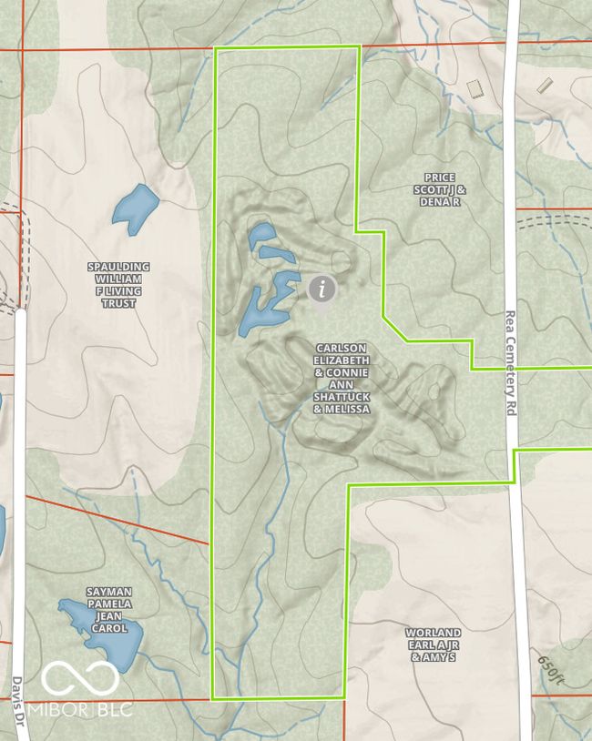 Topography Map Showing Ponds | Image 17