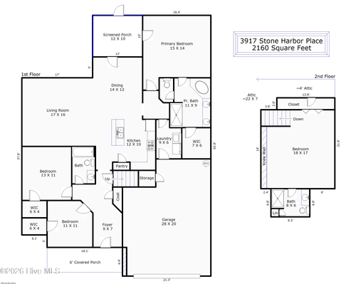 3917 Stone Harbor Pl, Leland, NC, 28451-9811 | Card Image