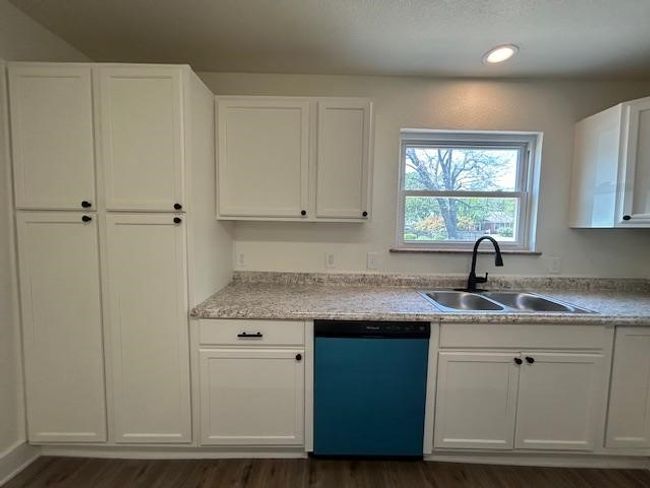 The "Blue" color on the dishwasher is the protective plastic to be removed prior to close. | Image 10