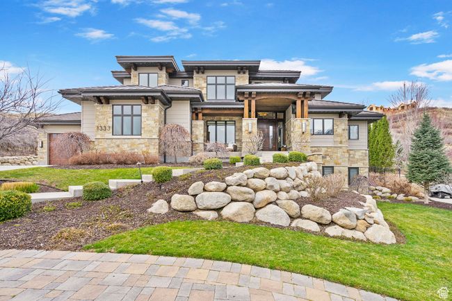 Prairie-style house featuring stone siding | Image 4